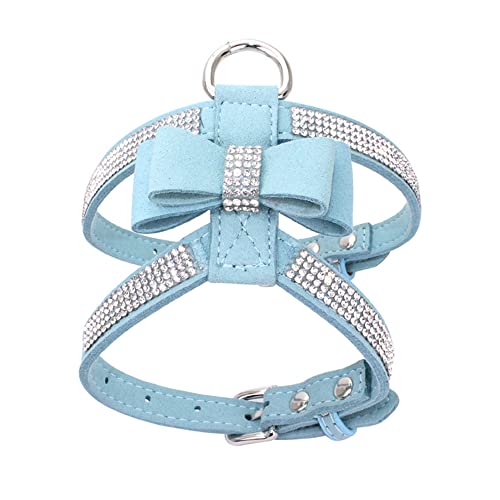 Kleines Hundegeschirr, Strass Welpe Kitty Weste Geschirre weiblich niedlich Fancy funkelnden weichen hübschen Kristall Diamant für XS Hund Haustier von HimyBB