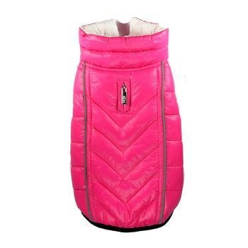 Hip Doggie HD-5FRPK Featherlite Reversible Reflective Puffer Vest Hundemantel, BDM, rosa/weiß von Hip Doggie