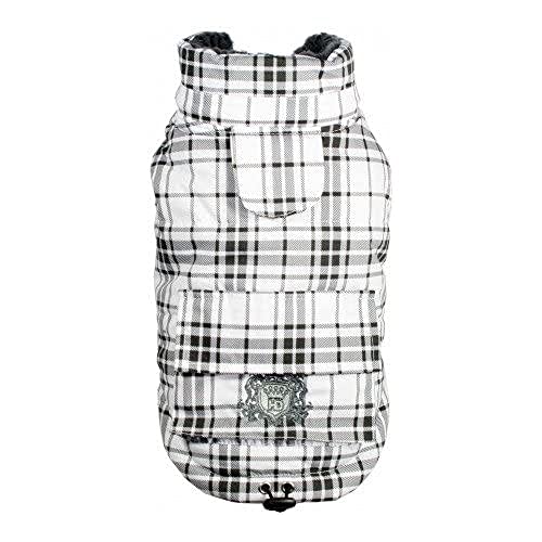 Hip Doggie HD-5PDSW Plaid Puffer Vest Hundemantel, L, weiß von Hip Doggie