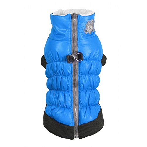 Hip Doggie HD-5SCBL Crown Puffer Vest Hundemantel, S, blau von Hip Doggie