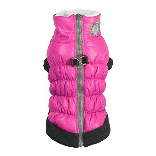 Hip Doggie HD-5SCPK Crown Puffer Vest Hundemantel, XS, rosa von Hip Doggie