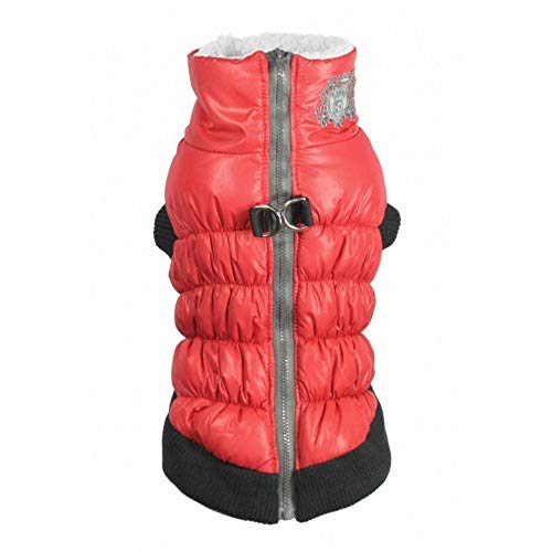 Hip Doggie HD-5SCPR Crown Puffer Vest Hundemantel, L, rot von Hip Doggie