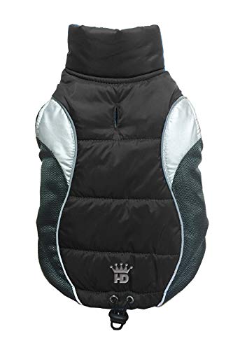 Hip Doggie HD-5WVBK-M Wave Reflective Puffer Vest Black M Hundejacke von Hip Doggie