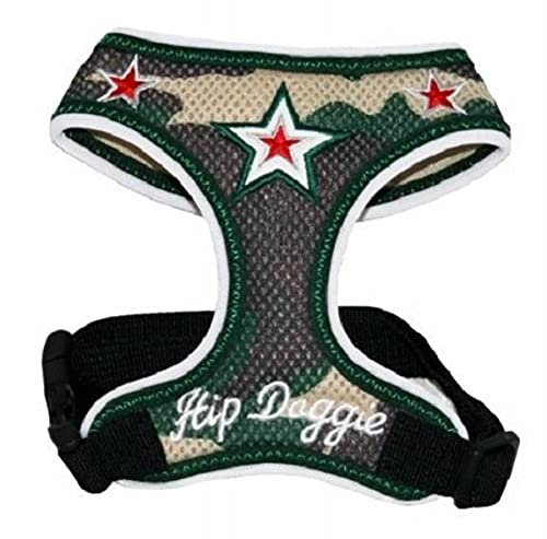 Hip Doggie HD-6CMST Camo Super Star Mesh Harness Vest Hundegeschirr, L von Hip Doggie