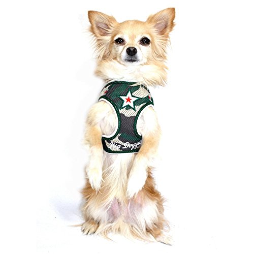 Hip Doggie HD-6CMST Camo Super Star Mesh Harness Vest Hundegeschirr, S von Hip Doggie