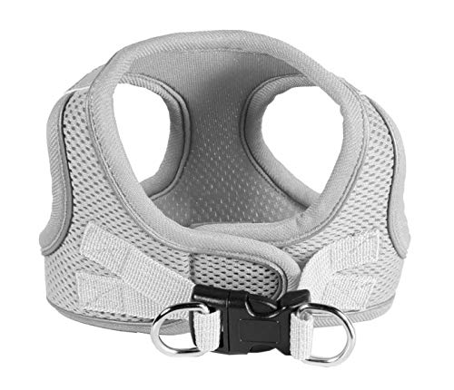 Hip Doggie HD-6EZMGY-XXS Sport Mesh Gray EZ Reflective Harness Vest XXS Hundegeschirr von Hip Doggie