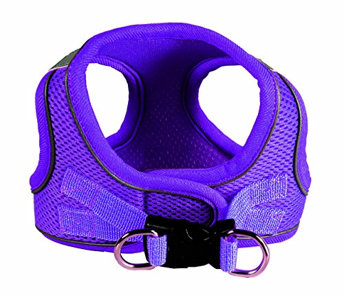 Hip Doggie HD-6EZMPR-L Sport Mesh Purple EZ Reflective Harness Vest L Hundegeschirr von Hip Doggie