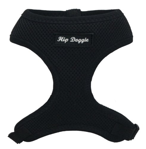 Hip Doggie HD-6PMHBK Ultra Comfort Harness Vest Hundegeschirr, M, schwarz von Hip Doggie