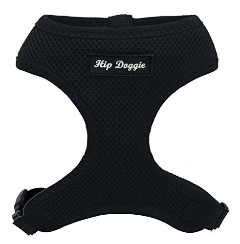 Hip Doggie HD-6PMHBK Ultra Comfort Harness Vest Hundegeschirr, XS, schwarz von Hip Doggie