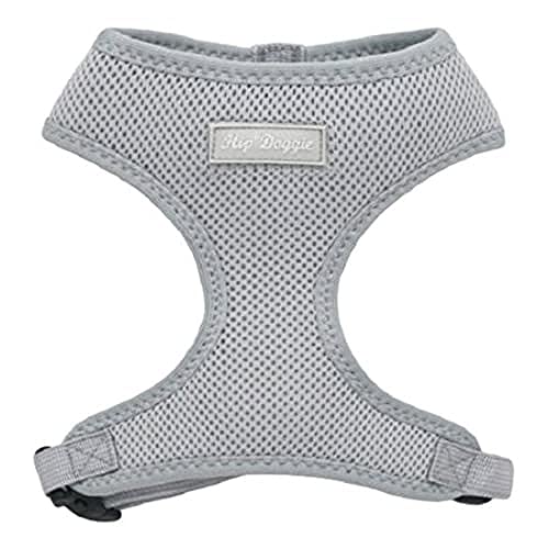 Hip Doggie HD-6PMHGY Ultra Comfort Harness Vest Hundegeschirr, XS, silvergrau von Hip Doggie