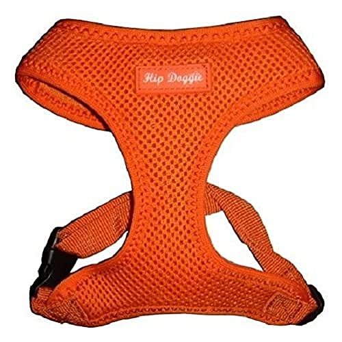 Hip Doggie HD-6PMHOR Ultra Comfort Harness Vest Hundegeschirr, M, orange von Hip Doggie