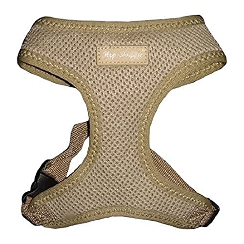 Hip Doggie HD-6PMHTN Tan Ultra Comfort Harness Vest Hundegeschirr, S von Hip Doggie