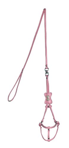 Hip Doggie HD-6SIPB-S Bone Step-in Harness - Hundegeschirr, S, rosa von Hip Doggie