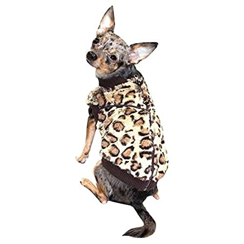 Hip Doggie HD-7BCV-M Cheetah Mink Vest - Hundepullover, M, braun von Hip Doggie