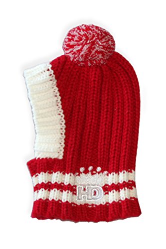 Hip Doggie HD-7CPR-S Crown Knit Hat - Hundehut, S, rot von Hip Doggie