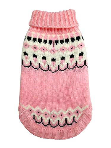 Hip Doggie HD-7ICPK-S Icelandic Sweater Pink S Hundepullover von Hip Doggie