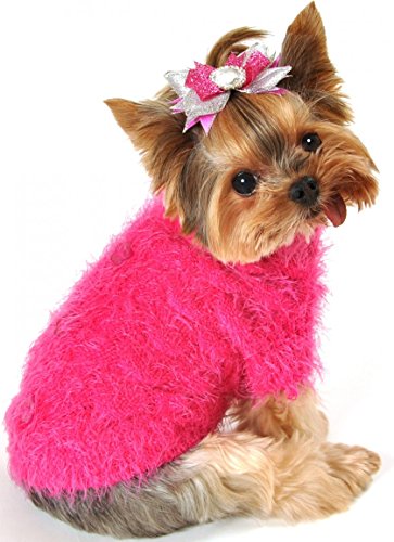 Hip Doggie HD-7MBS-S Angora Blossom Sweater - Hundepullover, S von Hip Doggie