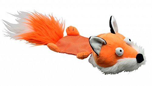 Hip Doggie HD-8FBFS Krinkle Squeak-SLY Fox Small 9 Zoll (23 cm) Hundespielzeug von Hip Doggie