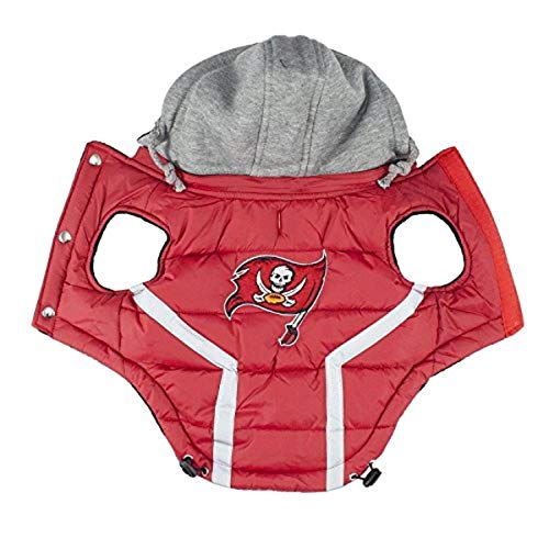 Hip Doggie NFL Buccaneers Haustier-Kapuzenpullover, Größe S von Hip Doggie