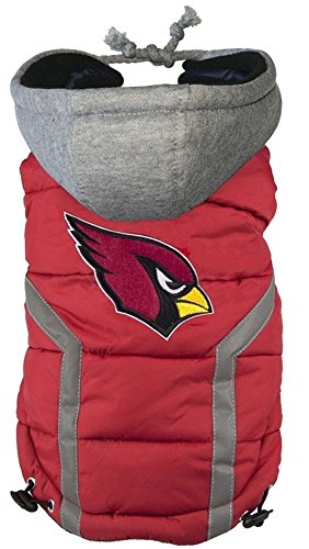 Hip Doggie NFL Cardinals Haustier-Kapuzenpullover, Größe L von Hip Doggie