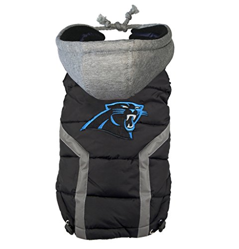 Hip Doggie NFL Panthers Haustier-Kapuzenpullover, Größe 3XL von Hip Doggie