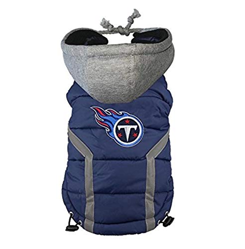 Hip Doggie NFL Titans Haustier-Kapuzenpullover, Größe L von Hip Doggie