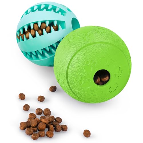 Interactive Dog Toys Ball for IQ Training, Durable and Non-Toxic Treat Dispensing Puppy Toy for Teeth Cleaning/Playing von Hippih