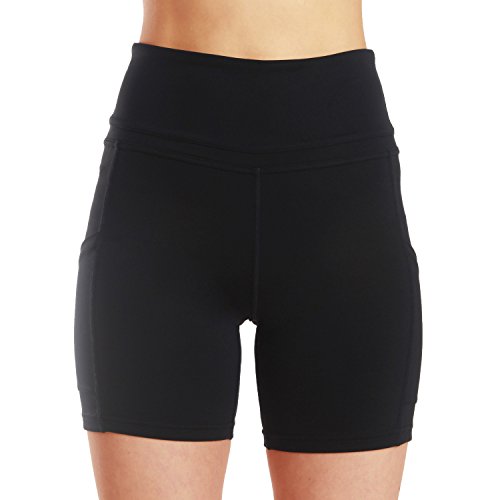 Hippolo Damen Radlerhose Kurze Leggings Yogahose Sporthose Shorts mit Taschen für Fitness (M, Stil 2) von Hippolo