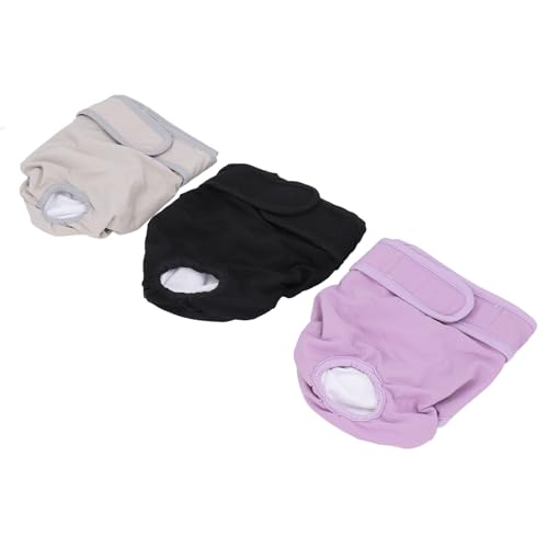 3PCS Hund Physiologische Hosen Atmungsaktives Weibliches Hund Sanitärhosen Verstellbare Hundewindeln Waschbar Wiederverwendbares Hund Menstruation Unterwäsche von Hiraith