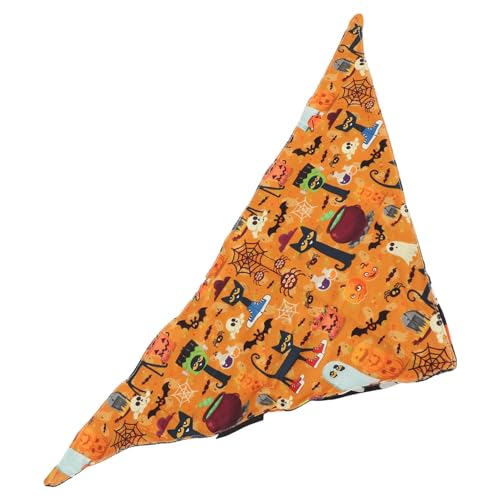 Halloween-Hundehalstücher, Weiches Polyester, Verstellbare Haustierhalstücher Partyreisen mit Einzigartigen Drucken, Geeignet Hunde und Katzen, Ideal Saubere Innenräume von Hiraith