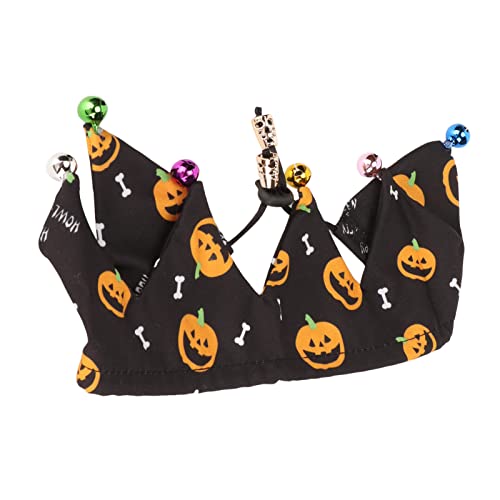 Hunde-Halloween-Halsband, Verstellbare Größe, Kürbismuster, Polyester, Haustier-Urlaubszubehör Hunde und Katzen mit Halloween, Weihnachtsfeiern von Hiraith