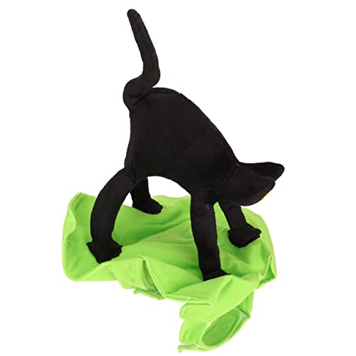 Hunde-Halloween-Kostüm, Hautfreundliche Süße Haustierkleidung mit Schwarzer Katze, Atmungsaktives Polyestermaterial, Frühling, Sommer und Herbst von Hiraith