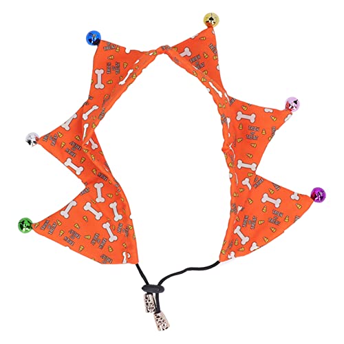 Hunde-Weihnachtshalsband, Verstellbar, Dekorativ, Niedliches Hunde-Weihnachtshalsband mit Glöckchen Kleine und Mittelgroße Haustiere, aus Polyester von Hiraith