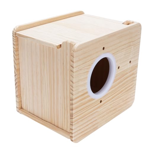 Hiraith SALAKEET Nesting Box Holder Räumlich Isolierter Papagei Zuchthaus Paarungsschachtel für Lovebirds Cockatiel Conure Cockatoo Grubte von Hiraith