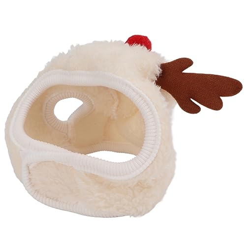 Weihnachtsmütze Haustiere, Bunte Weihnachtsaccessoires, Verstellbare Kopfbedeckung Haustiere, Niedliche Kopfbedeckung Hunde und Katzen (Beige) von Hiraith