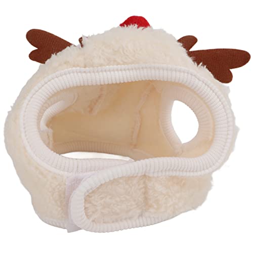 Weihnachtsmütze Haustiere, Bunte Weihnachtsaccessoires, Verstellbare Kopfbedeckung Haustiere, Niedliche Kopfbedeckung Hunde und Katzen (Beige) von Hiraith