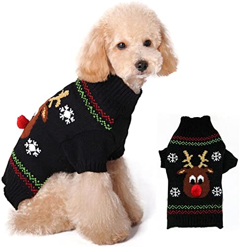 HirrWill Haustier Hund Weihnachten Pullover Welpen Katze Winter Kleidung Rentier Pullover Mantel Kleidung von HirrWill