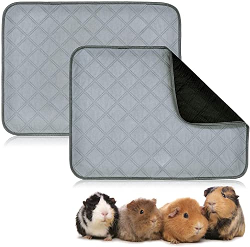 HirrWill Meerschweinchen-Fleece-Einlagen, waschbar, für Meerschweinchen, Pee Pads, wasserdicht, wiederverwendbar und rutschfest, super saugfähig, für kleine Tiere, 2 Stück von HirrWill