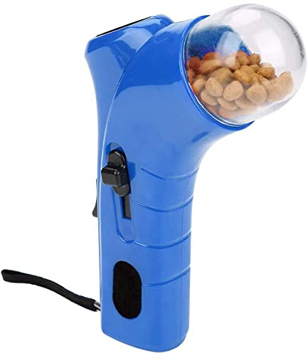 Pet Snack Launcher, Handgerät, Futterschleuder, Hundefutter, Futterspender für Welpen, Snack-Spender, Leckerli-Training, interaktives Spielzeug für Hunde und Welpen (blau) von HirrWill