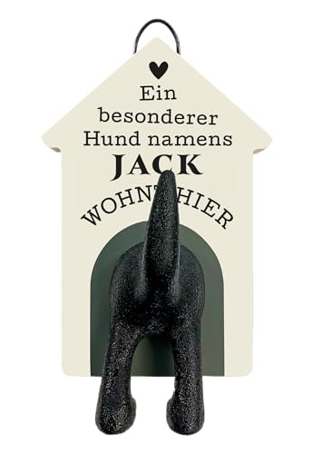 History & Heraldry Personalisierte Leinenhalter für Hunde als Leinenparkplatz, für Hundegarderobe o. als Wanddeko Hunde Accessoires (Jack) von History & Heraldry