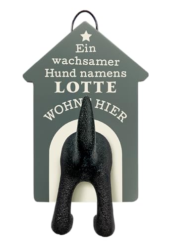 History & Heraldry Personalisierte Leinenhalter für Hunde als Leinenparkplatz, für Hundegarderobe o. als Wanddeko Hunde Accessoires (Lotte) von History & Heraldry