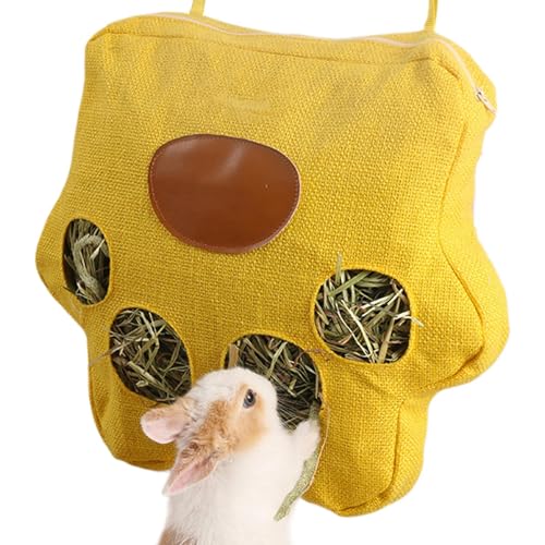 Hitburu Heuhalter,Aufhängbare Heutasche | 4-Loch Vorratsbeutel Für Kleintiere Hamster Kaninchen Käfig Kleintierbedarf Hitburu Heuhalter,Aufhängbare Heutasche | 4-Loch Vorratsbeutel Für Kleintiere Hamster Kaninchen Käfig Kleintierbedarf von Hitburu