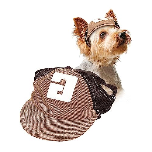 Hixingo Haustier Hunde Baseballmütze, Basecap Verstellbar Sonnenschutz Hut Hundecap mit Ohrlöchern Sommer Schattierungshut Zubehör für Kleine Hunde (M,Buchstabe G) von Hixingo