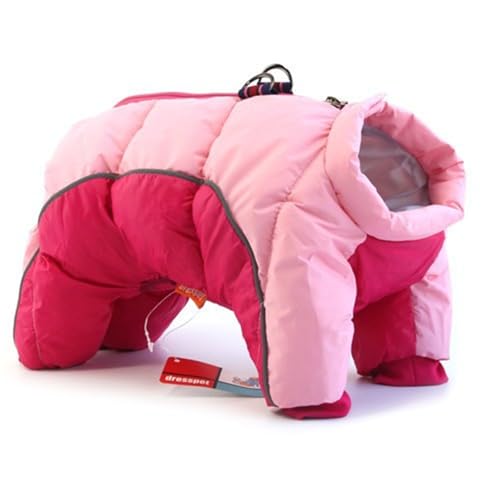 Hixingo Hundemantel mit Beinen, Winter Warme Hundemäntel Winddichte Kalte Hundejacke Wintermantel & Winterjacken für Kleine Mittel Große Hunde (XL,Rosa) von Hixingo