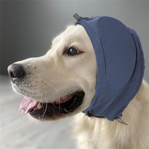 Hixingo Ohrenschützer für Hunde, Nacken-und Ohrenwärmer für Hunde Hals und Ohrenwärmer für Komfort Snood für Hunde und Katzen Baden für Pflege (M,【Blau】) von Hixingo