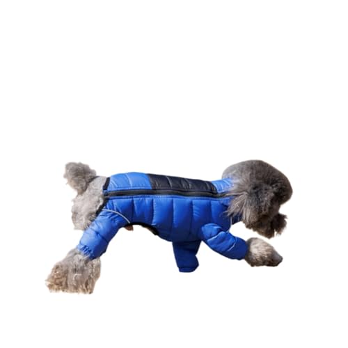 Hixingo Wärme Hundemantel für Kleine Hunde, S-4XL Welpen Mantel Winter Winddicht Hundejacke Kaltes Winterweste Hundekleidung für Kleine Mittlere Große Hunde (4XL,Blau) von Hixingo