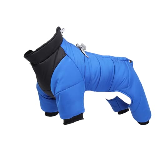 Hixingo Wärme Hundemantel für Kleine Hunde, Winter Welpen Mantel Winddicht Hundejacke Kaltes Winterweste Hundekleidung für Kleine Mittlere Große Hunde (M,Blau) von Hixingo