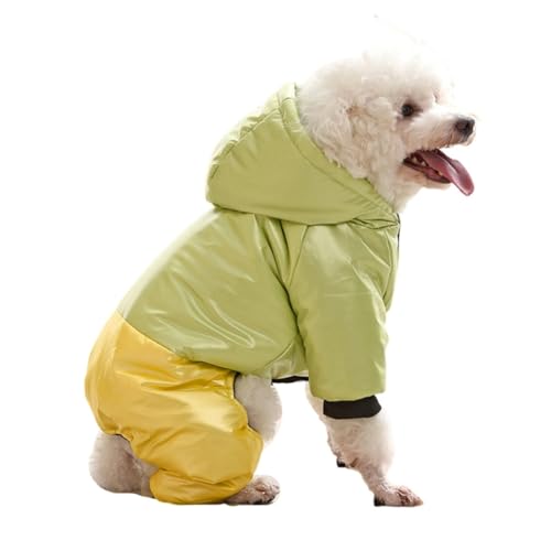 Hixingo Wärme Hundemantel für Kleine Hunde Winter Welpen Mantel Winddicht Hundejacke S-3XL Wasserdicht Kaltes Winterweste Hundekleidung für Kleine Mittlere Große Hunde (M,Grün) von Hixingo