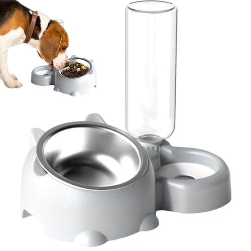 16 Degree Tilted Pet Dish, Detachable Cat Dish, Pet Feeder Bowl, Detachable Pet Feeder Bowl, Cat Food Water Bowl Set, Easy to Use, Portable for Indoor Dogs Cats Comfortable Feeding von Hjatirace