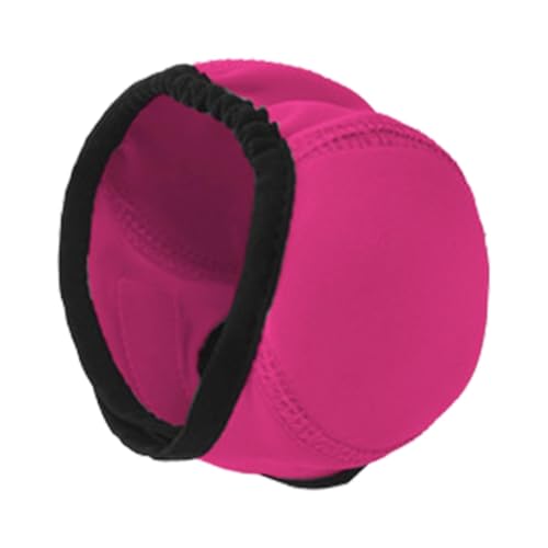 Beruhigender Hunde-Hoodie, wasserdichtes Ohrband, Schalldämmung, schützt Ohren vor Feuchtigkeit beim Baden, Atmungsaktiver Stoff Rosa Grau 45cm für Welpen von Hjatirace